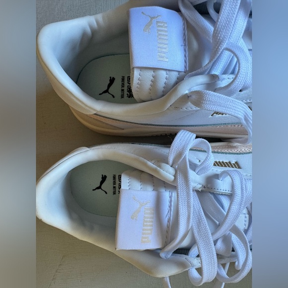 NWT Puma Club 5V5 Sneaker White-Rosebay-Puma Gold - Picture 6 of 11